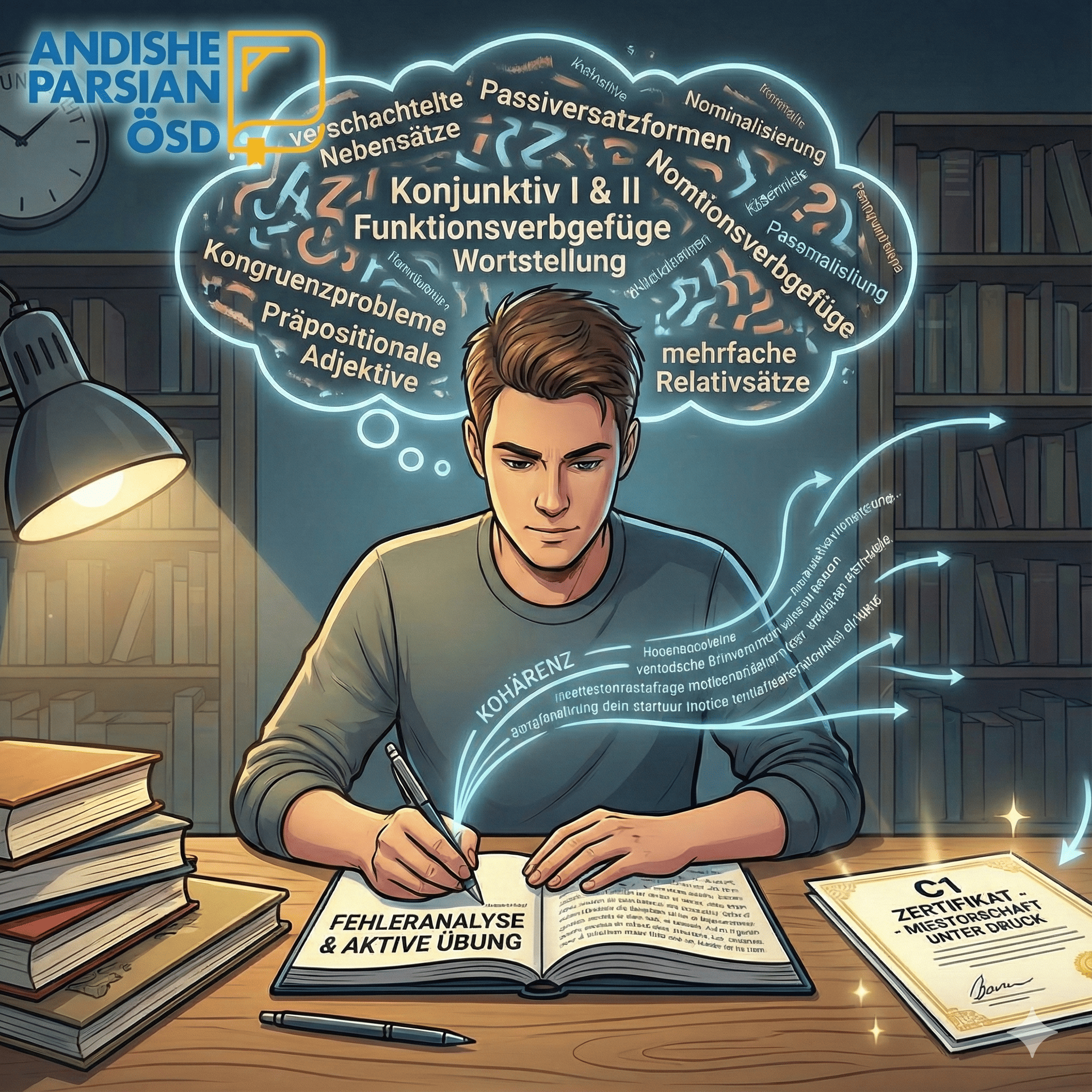 خطاهای گرامری رایج زبان آموزان در آزمون C1 ÖSD